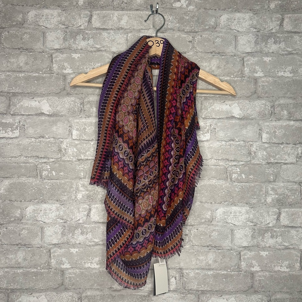 Echo Design Multicolor Patterned Scarf NWT One Size RN 26128